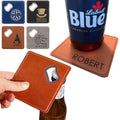 Leather Coaster With Bottle Opener