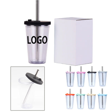 16Oz Double-Walled Plastic Tumbler