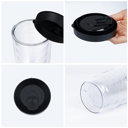 16Oz Clear Double Wall Tumbler