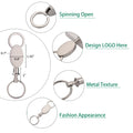 Elliptical Pull Apart Metal Key Chain