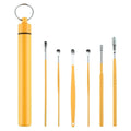 6Pcs Portable Stainless Steel Ear Scoop Set W/ Storage Box