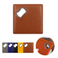Pu Leather Drink Coaster With Bottle Opener