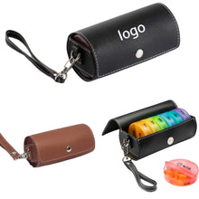 Weekly Pill Organizer/ 7 Pill Cases With Leather Storage Bag
