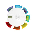 Round Portable Alarm Digital Pill Box/ Weekly Pill Organizer