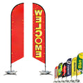 Feather Flag Kit- Double Sided W/Spike Base