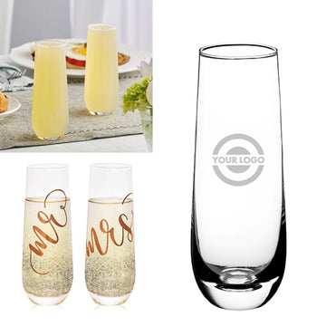 10oz Customizable Stemless Champagne Flute