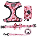 Dog Camo Reflective Harness Leash Set