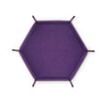Hexagonal Velvet Dice Tray-Foldable Storage Case