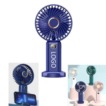 Digital display Portable Mini Handheld Fan with Stand Base