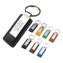 Rectangular Leather Keychain