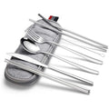 Portable Stainless Steel Reusable Cutlery Set with Case