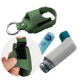 Portable PU Leather Asthma Inhaler Holder With Keychain