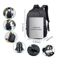 Business Travel Waterproof Laptop Backpack With USB Port