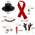 Snowman Dress-Up Set Of 15 Pcs / Christmas Prop Kit