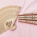 8" Wooden Handheld Folding Fan