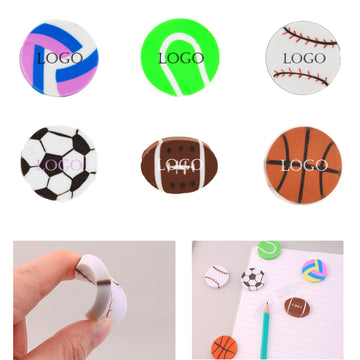 Sports Ball Shaped Eraser For Kids