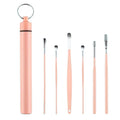 6Pcs Portable Stainless Steel Ear Scoop Set W/ Storage Box