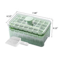 One-Button Press Ice Cube Trays With Lid And Bin
