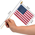Wooden Flagpole Hand-Waved Flag