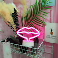 Lip Shaped Led Neon Signs With Stand