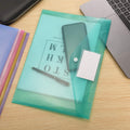 Clear Document Folders File Plastic Envelopes Snap Closure