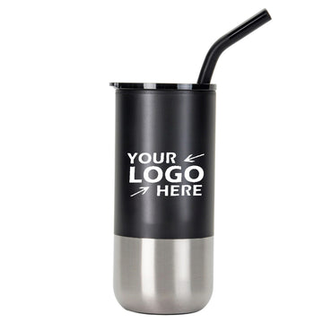 Full Color Insulated Custom Tumbler w/ Straw - 16 oz.