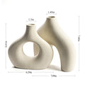 Boho Nordic Minimalism Style Ceramic Vase Set Of 2