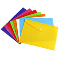 A4 Snap Button File Bag - Transparent