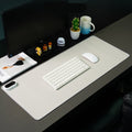 Heated Large Desk Mat PU Leather Warm Mouse Pad