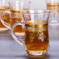 3.4 Oz Heat Resistant Clear Glass Coffee Mug With Handle