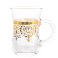 3.4 Oz Heat Resistant Clear Glass Coffee Mug With Handle