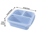 3 Grids Wheat Straw Snack Box Food Container