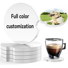 Customized Ceramic Car Coasters with Full Color Imprint