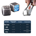 4 Piece Stainless Steel Ice Cubes Set W/Tongs