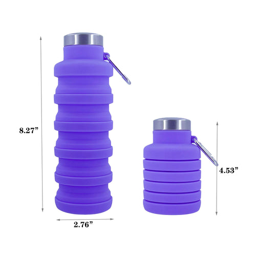 18Oz Silicone Collapsible Water Bottles