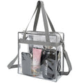 Clear PVC Stadium Tote Bag with Zipper