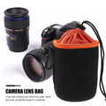 4 Pack Neoprene Camera Lens Pouches With Drawstring