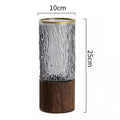 Artistic Glass Vase Flower Vase With Wooden Base