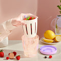 Double-Layer Drain Sealed Fuit&Salad Storage Cup With Fork