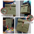 Waterproof Foldable Waxed Canvas Lunch Cooler Insulated Bag