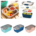 Salad Lunch Container With 4 Compartment Tray