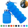 17Oz Collapsible Silicone Water Bottle With Carabiner