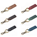 Vintage Faux Leather Keychain