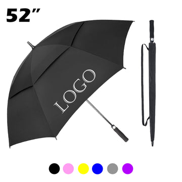 52-Inch Large Auto Open Double-Layer Golf Umbrella