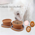 2-In-1 Collapsible Pet Bowl With Zipper And Carabiner Clip