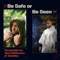 Emergency Thermal Rain Poncho With Hood Portable