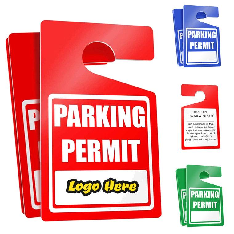 Custom PVC Temporary Parking Permit Hang Tag