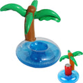 Inflatable Palm Tree Coaster Pool Floats Cup Holders