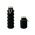 16Oz./6Oz. Collapsible Silicone Water Bottles With Carabiner