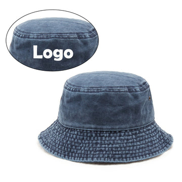 Washed Denim Bucket Hat